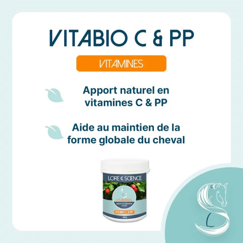 VitaBIO C & PP - Vitamines naturelles C & PP pour cheval