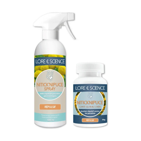Pack Répulsif - Soutien répulsif parasites, tiques et puces