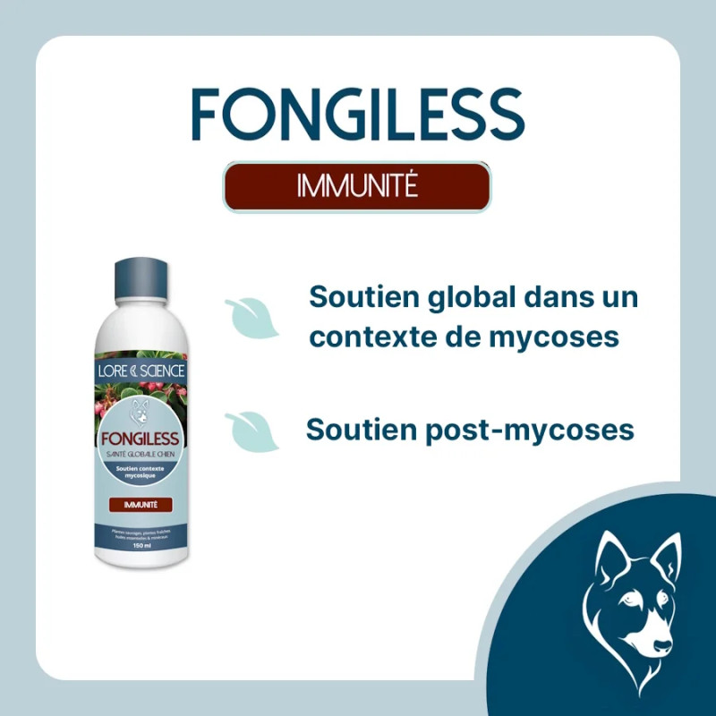 Fongiless Dog - Aide contexte mycosique pour chien