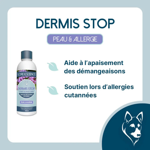 Dermis Stop Dog - Soutien lors de troubles cutanés du chien