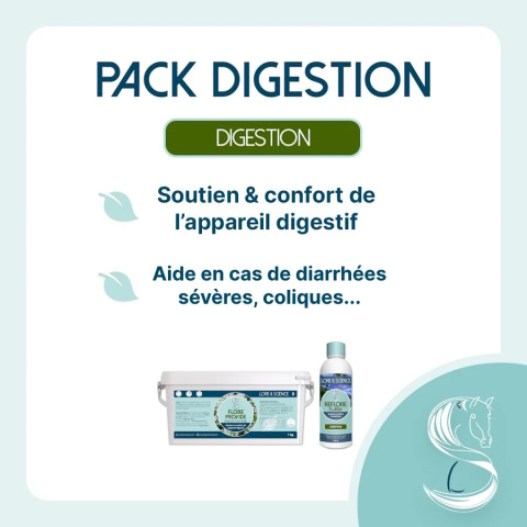 Pack Digestion - Soutien et restauration flore intestinale cheval