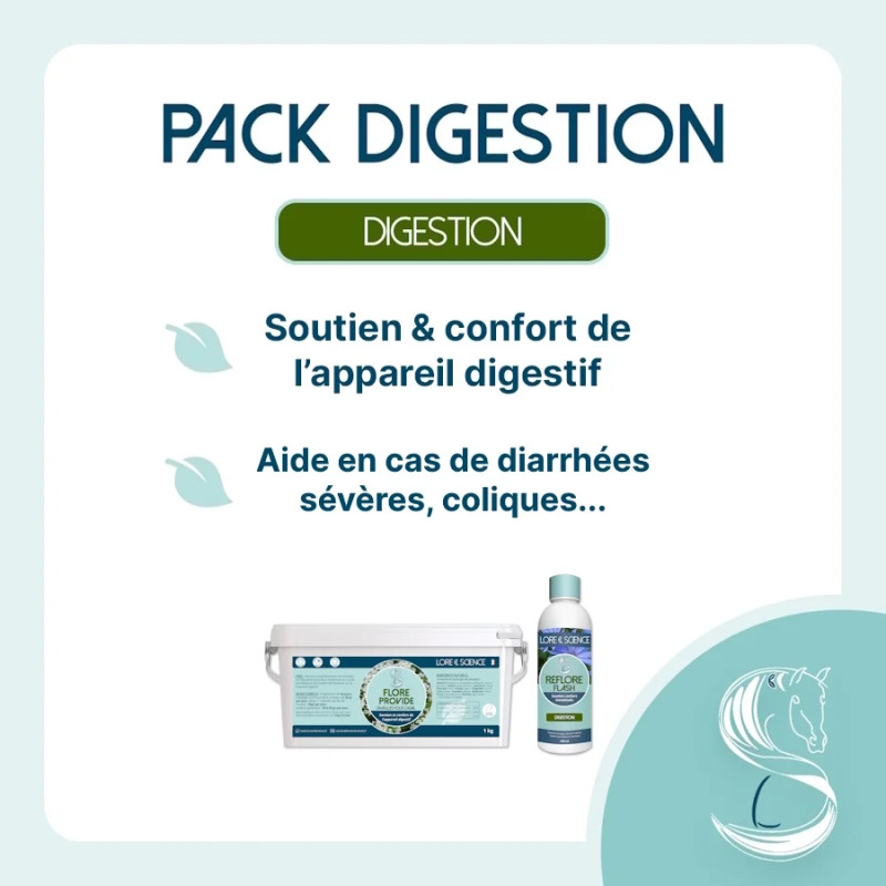 Pack Digestion - Soutien et restauration flore intestinale cheval